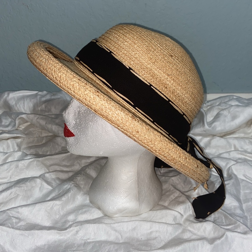 EUC Nautical elegant Callanan Raffia Straw Sun Hat